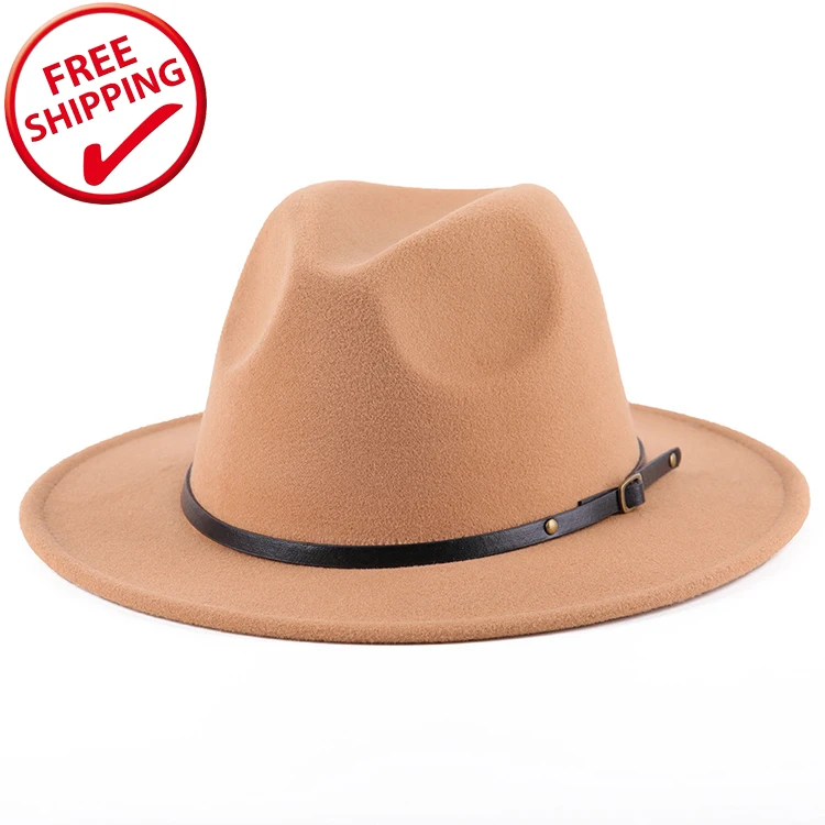 

Hot sale fedora hats women ladies fedora hats, Red, yellow, khaki, black, pink...