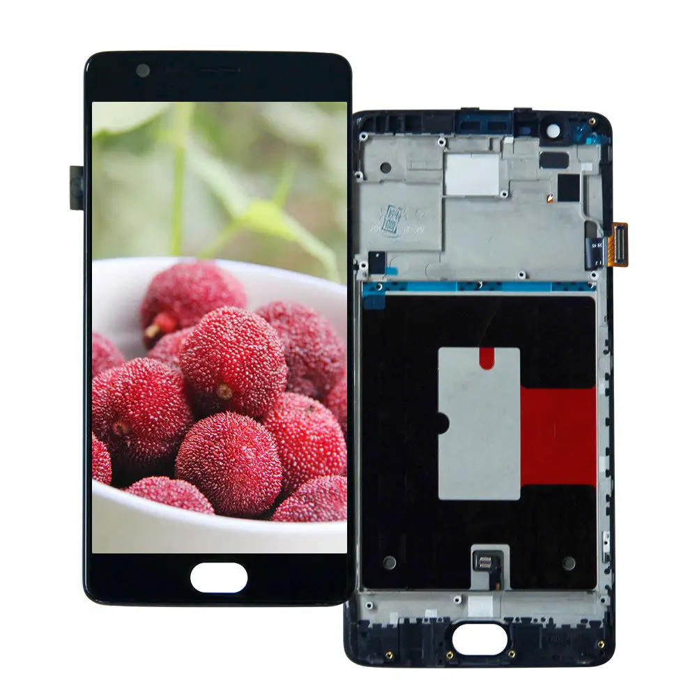 

LCD Screen for Oneplus 3 3T LCD Display for Oneplus 3 3T A3000 Touch Screen Assembly With Frame A3000 A3010 A3003 1+3 /1+3t TFT, Black