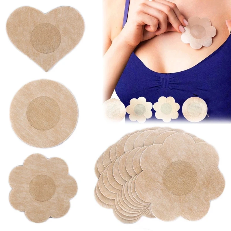 

Women's New Nipple Covers Pads Patches Self Adhesive Wedding Party Dress Disposable Comfort Breast Petals Chest Paste Bra Cove