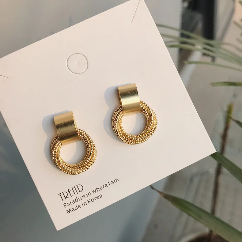

SH004 The latest 2021 fashionable Brazil mini hoop ladies gold earrings jewelry, Golden