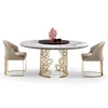 Modern light luxury round dining table home 6 seat cool dining room table