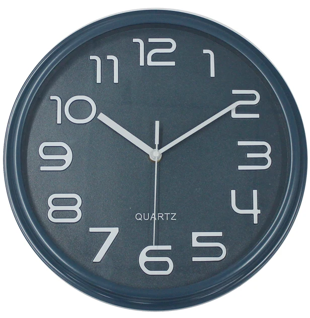 

Home Decor Modern Simple Design 12 Inch Rose Gold Round Plastic Decorative Watch Wall Clock