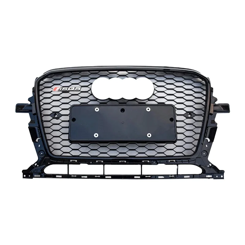 

Free shipping auto front grille for Audi Q5 SQ5 grill ABS material honeycomb grill 2013 2014 2015 2016 2017 2018