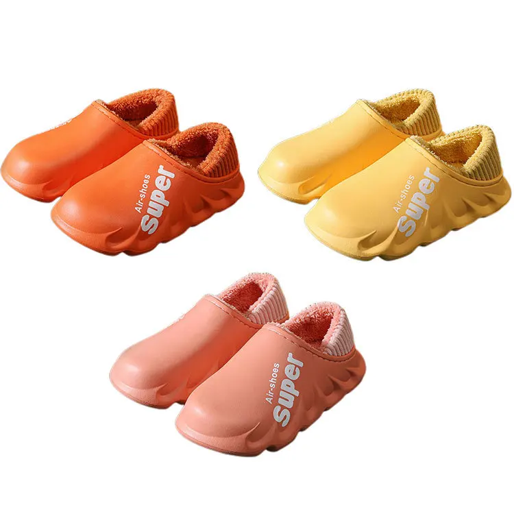 

Cotton Slippers Women's Winter Bag Heel Indoor Platform Warm Non-Slip Home Home Outer Wear Couple Slippers Men