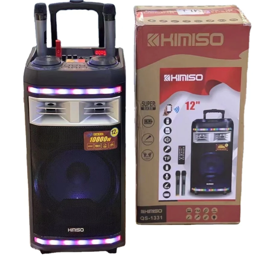 

QS-1331 Kimiso 12inch new design speaker portable party music Dj big speaker with FM Radio