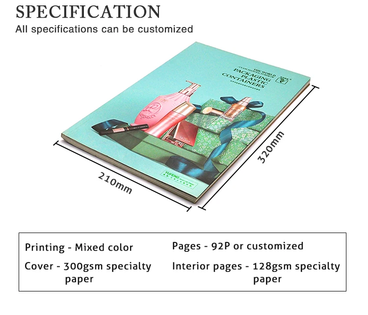 Fashion Design OEM Full Color Printing A4&A5 Cosmetic Advertising Catalogue Magazine Booklets Paper Paperboard Printing Service factory