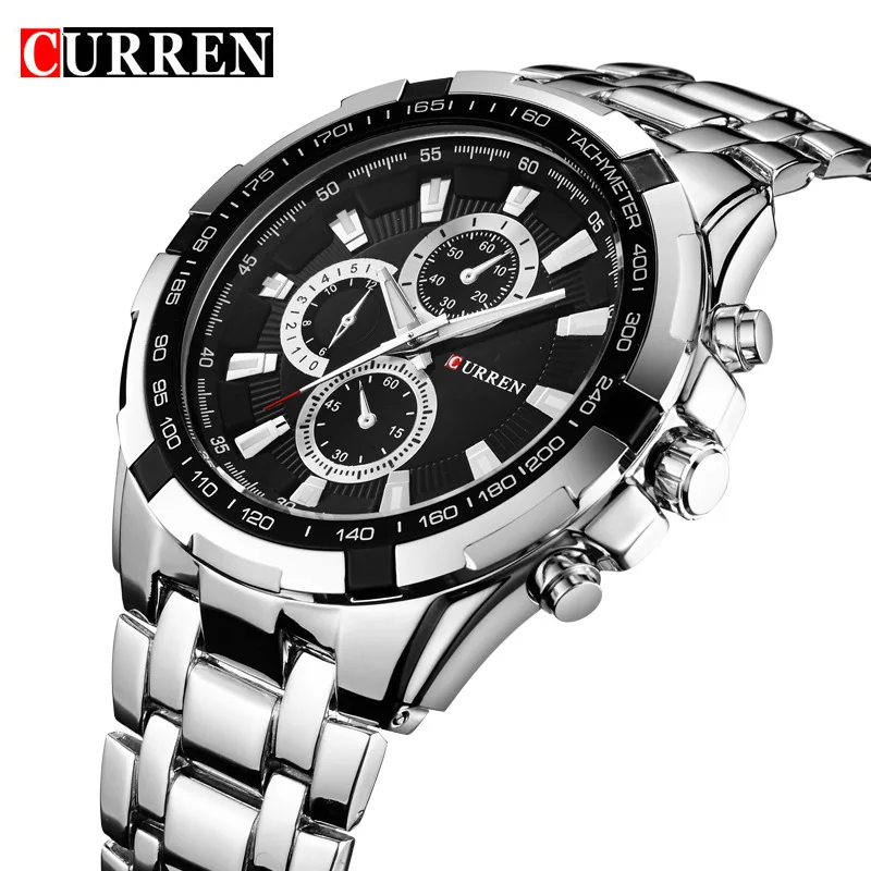 

CURREN 8023 wish burst men's business watch fashion stainless steel quartz watch