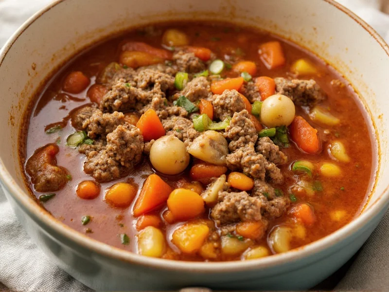 Vegetable Beef Soup with Ground Beef: Quick Recipe Guide