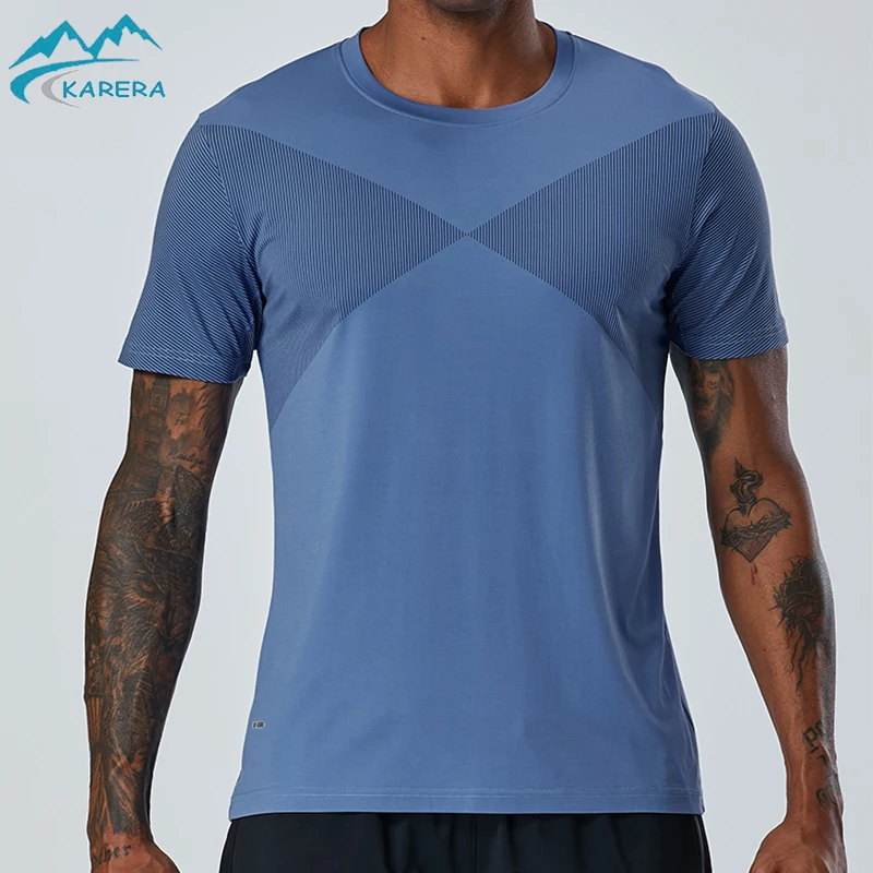 

New arrivals wholesale quick-drying breathable men's fitness clothing men's short-sleeved T-shirt, Five colors available
