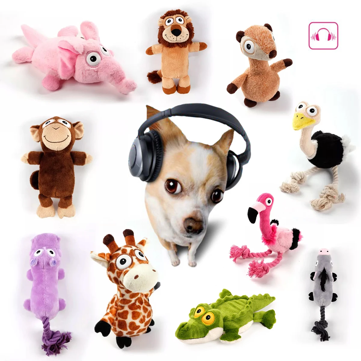 

AFP durable tough chew plush dog toys resistant soft plush silent ultrasonic dog pet squeak toys