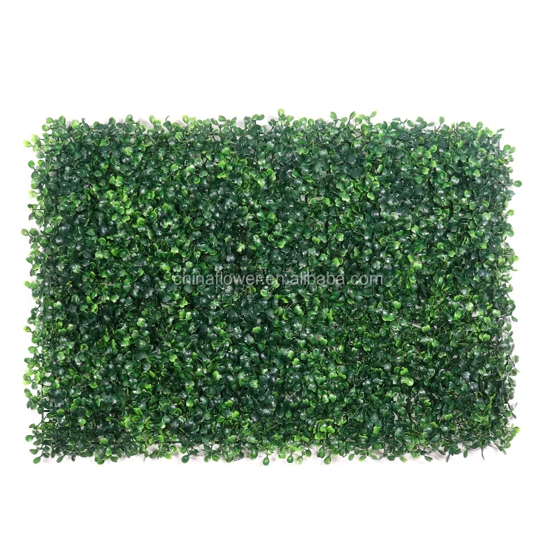 

FC1102 Wholesale artificial vertical green grass wall boxwood hedge for sale, Green color