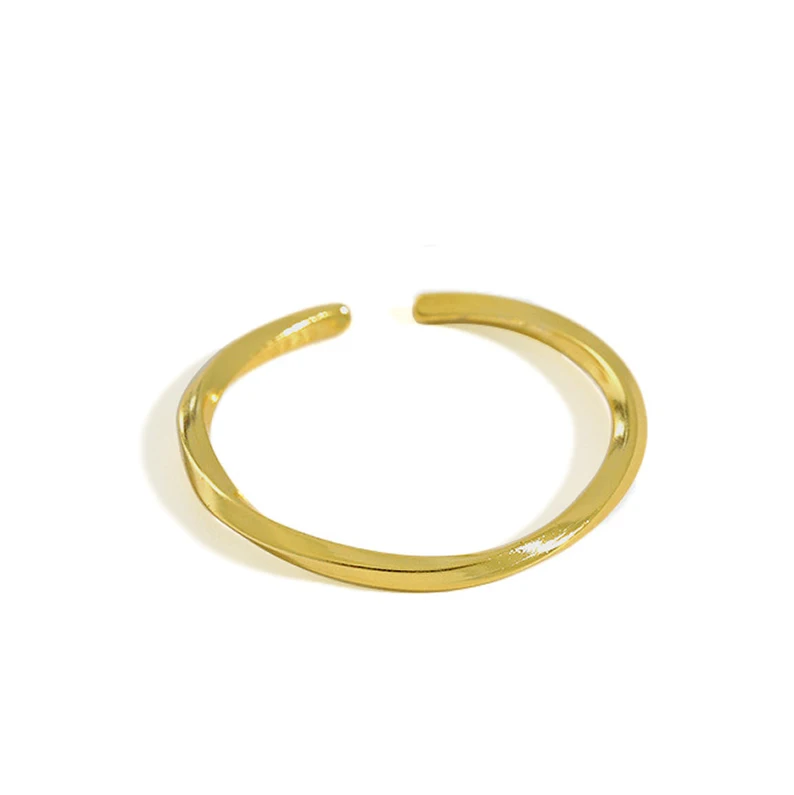 Thin Twist Ring in Sterling Silver 925 Sterling Silver Twisted Line Thin Dainty Open Band Ring Jewelry
