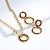 BAOYAN Stainless Steel Gold Round Leopard Indian Bridal Jewelry Sets