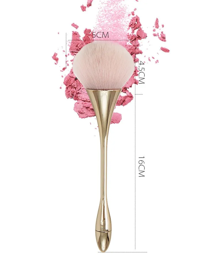 

HZM 2021 Single Waist Hot Selling Custom Label Single Powder Blush Makeup Brush customized logo wholesale New Design brushes, Red, champagne, purple