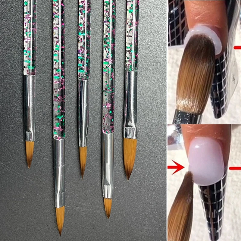 

5 PCS /SET Nail Tools Kolinskay Engraving Dotting Drawing Painting UV Gel Carving Pen Acrylic Beauty Nail Art Brush, Picture