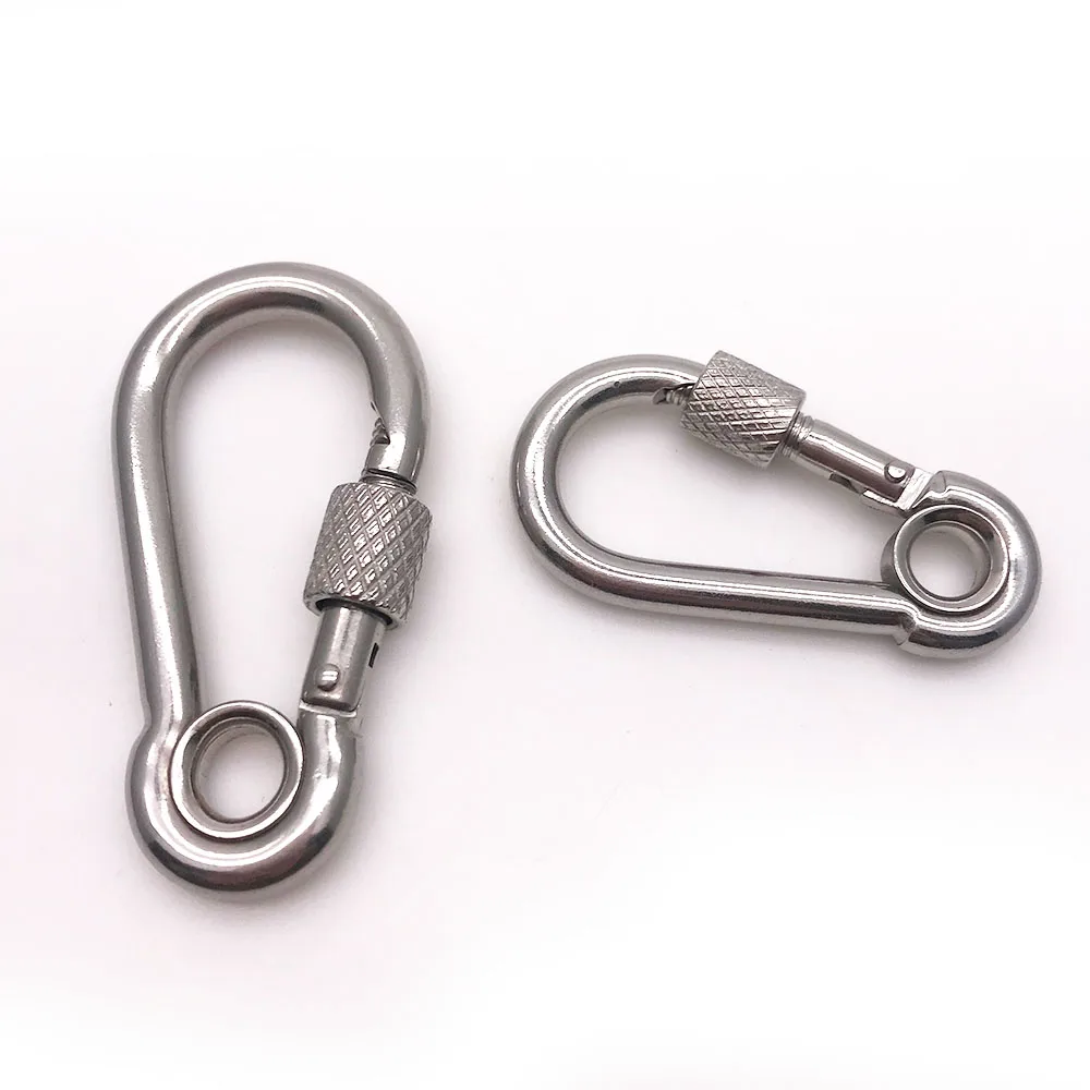 BT-2450S Stainless Steel 304 Climbing Carabiner With Screw and Eye Snap Hook Caribiners
