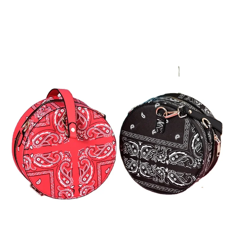 

Paisley Handbags Ladies Bulk Wholesale Leather Small Shoulder Round Bag