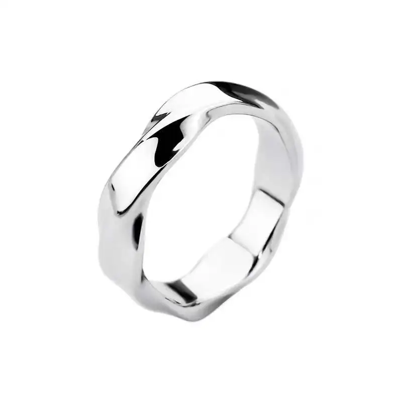 

Titanium Steel Ring Personalized Fashion Men's Cool Style Ring Wholesale Twisted Couple Ring