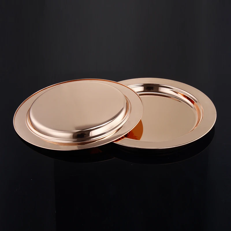 

Dinner Plates Stainless Steel Plate Chargers Wedding Decorative Charger Plates