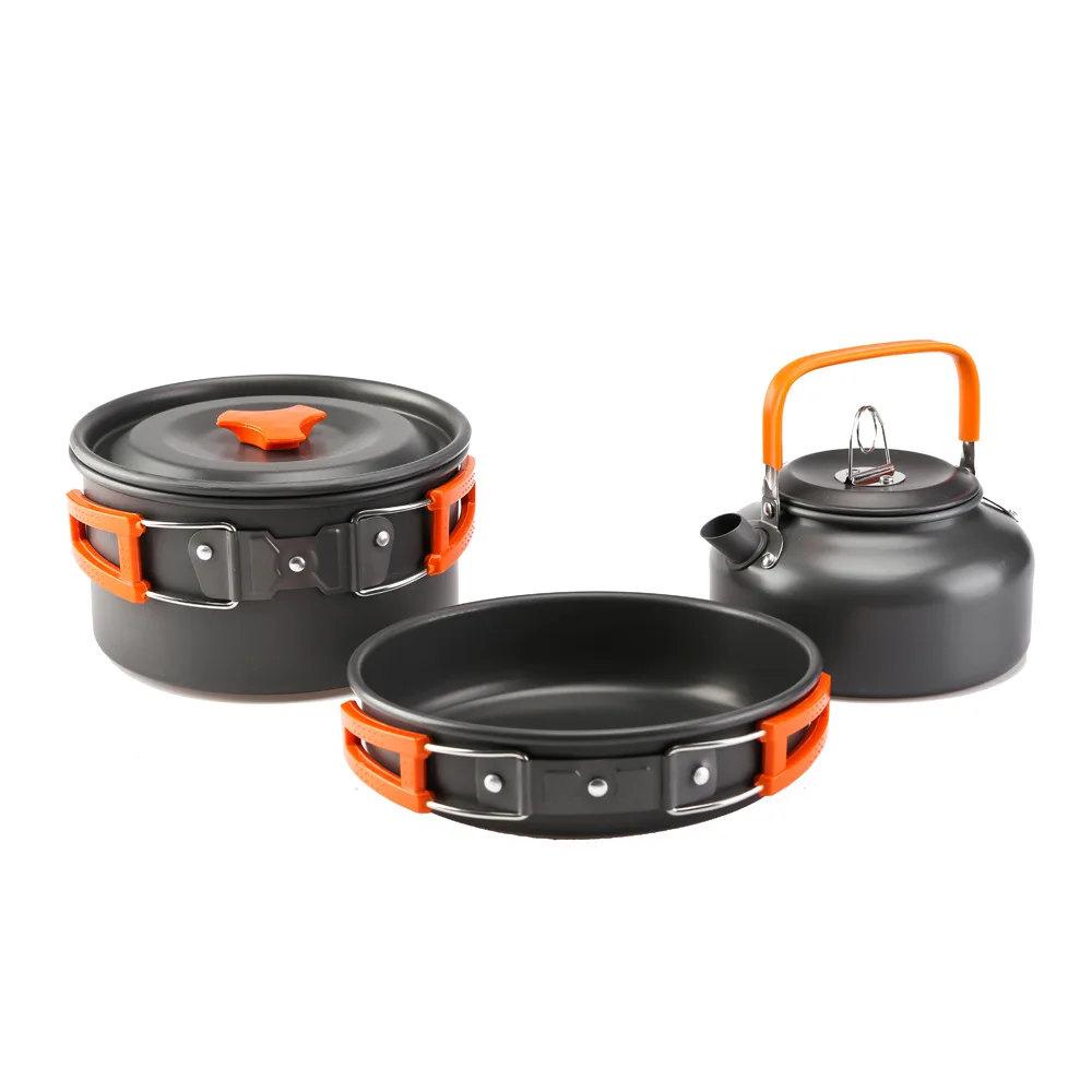 2-3 People Aluminum Alloy Non Stick Camping Cookset For Outdoor Camping ...