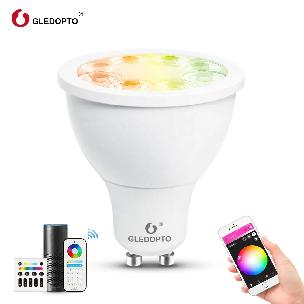 ZIGBEE GU10 LED Light Bulb 40 Watt Equivalent Color Changing Spotlight with Remote Control