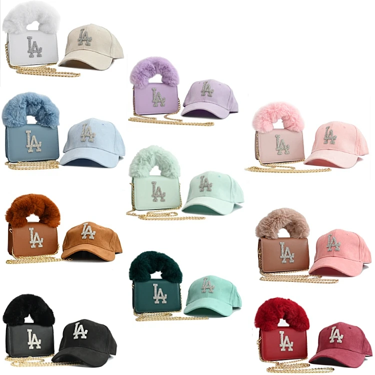 

new arrivals furry hats and matching purses 2021 matching hat and purse shoulder bag handbag