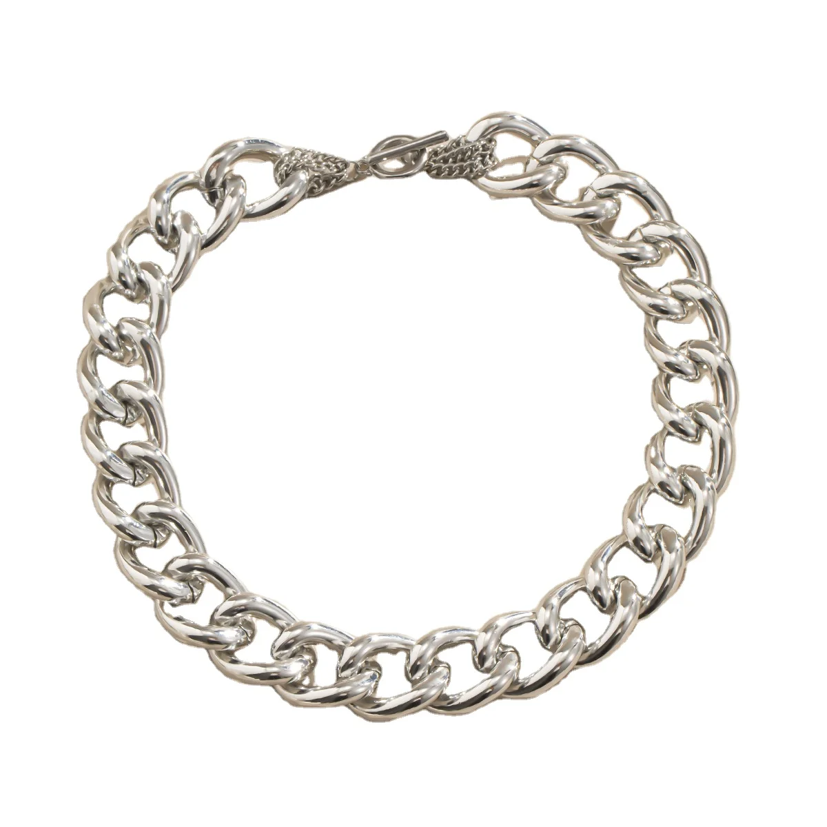 

Simple wide thick aluminum clavicle chain 2020 new product