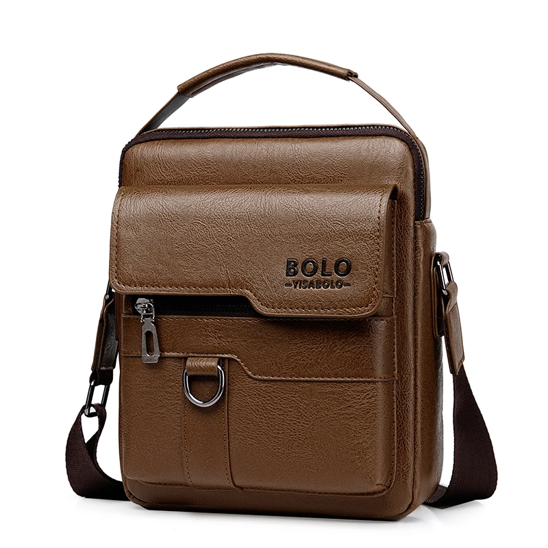 

Men's bag solid color Single Shoulder Messenger Bag retro leisure backpack fashion travel key ring bag