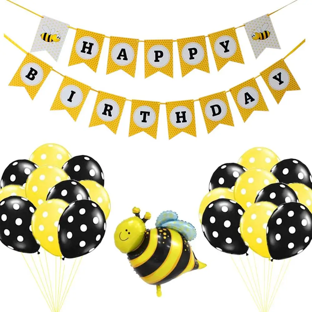 Happy Bee Birthday Party Decorations Kit For Kids Bumble Bee