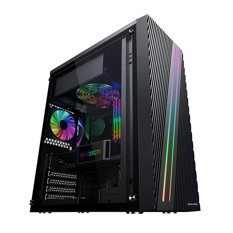 

Shenguang No. 1 Desktop Assembly Computer Case Competitive Gaming Case Glass Side Through/Support ATX Board/Support Back Line