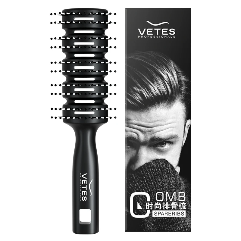 

Salon Barber Non-slip Heat Resistant Blow Quiff Curling Drying Nylon Plastic Fashion Spare Rib Comb