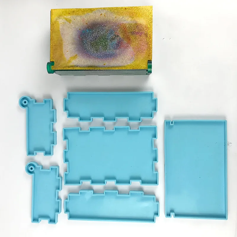

C-0237 domino storage box silicone resin mold