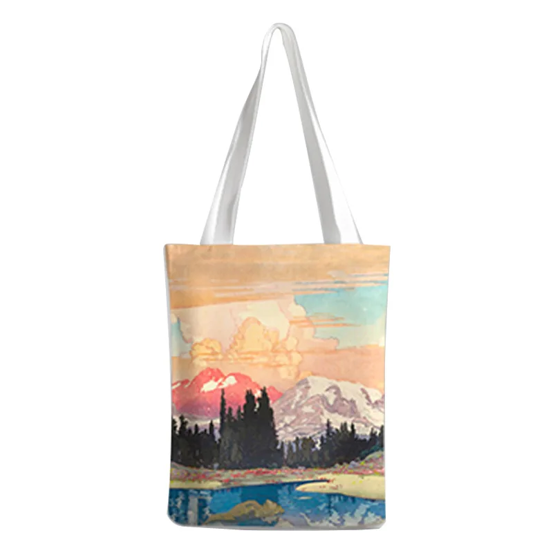 

Storage Shoulder Bag Handbag Cold Canvas Shopping Bags
