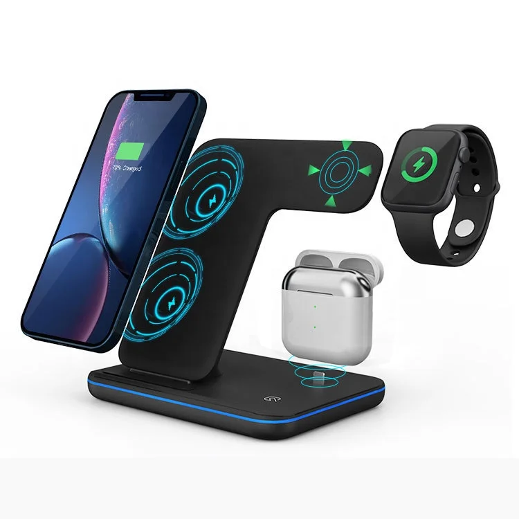

TOYOUMI Top Sellers 3 in 1 Wireless Charger Qi Dock Station for Mobile Phone