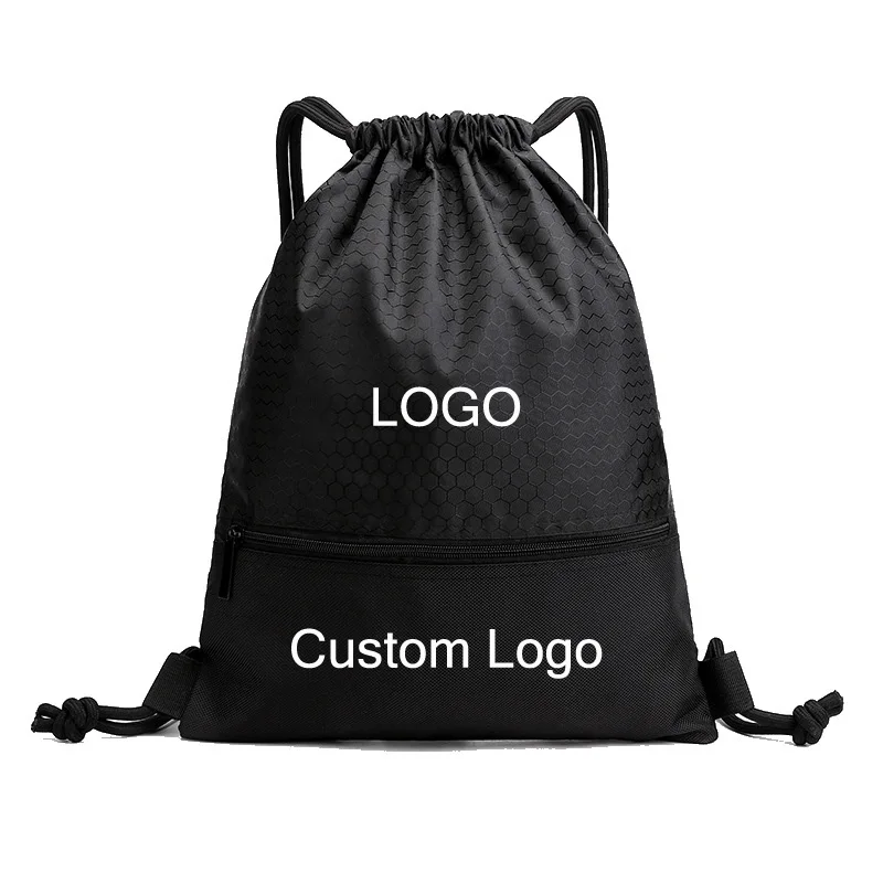 

Promotional 420D Waterproof Sports Travel Bag Lightweight Cinch Gym Football Drawstring Bag Custom Logo