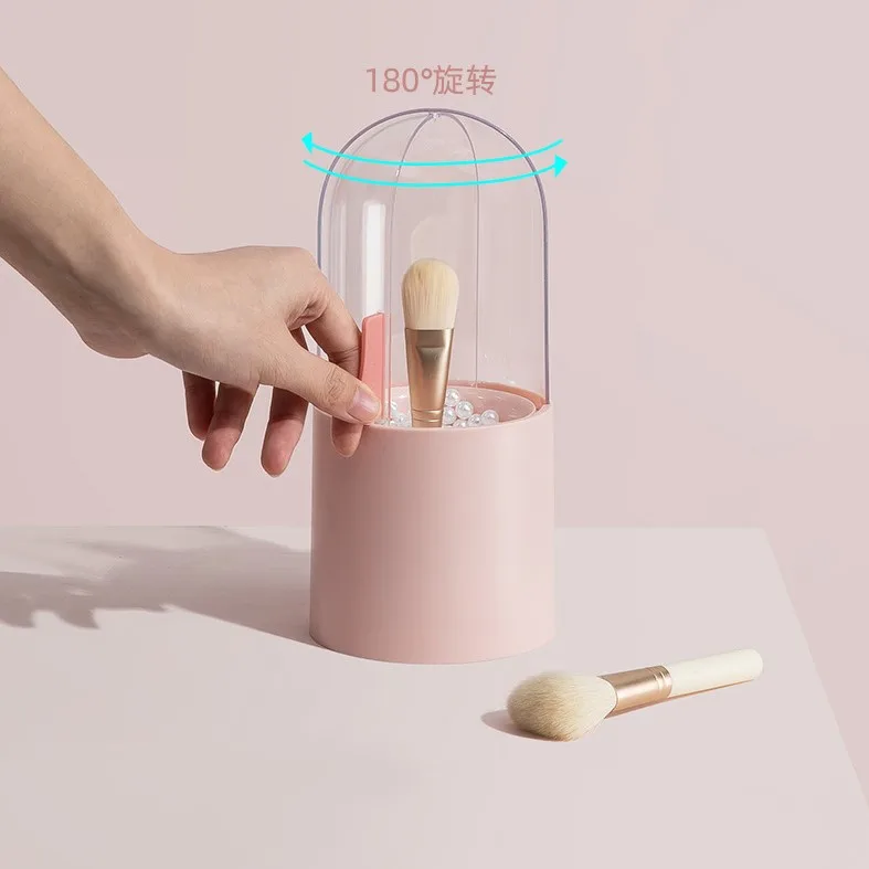 

ABS Makeup brush Lipstick Organizer cosmetic case storage box for eyebrow brush face blender brush, White,blue,pink