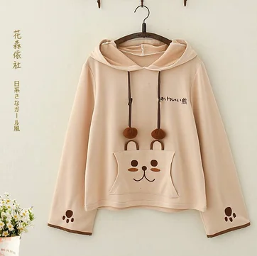 

Ivy10004W Fashion teen girls cartoon hoodies autumn spring women's cute sweatshirts
