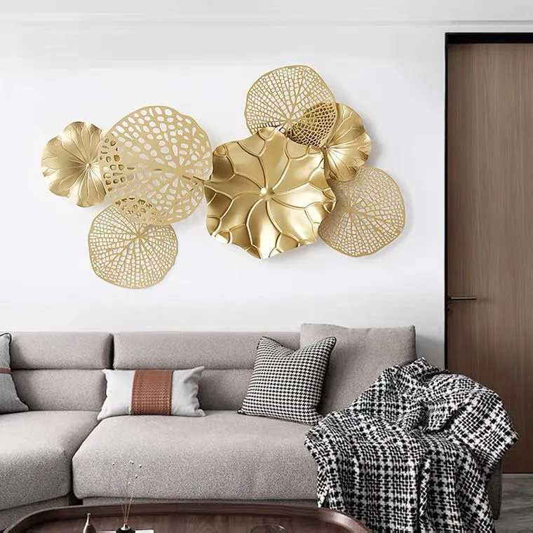 81*53cm  Iron Wall Decoration Room Decoration Modern Light Luxury Living Room Sofa Background Wall Hanging Decoration for Sale