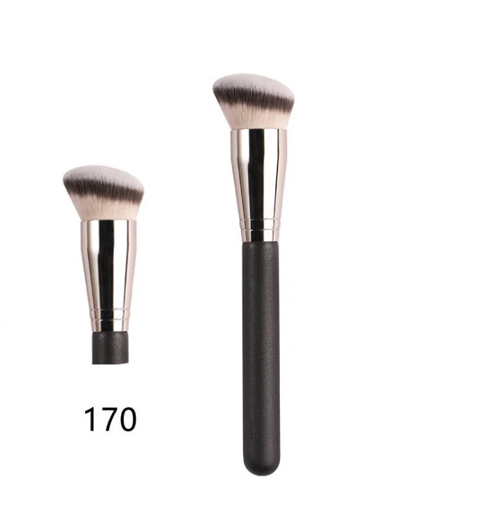 

1PCS Mini Angled Concealer Brush Flat Top Kabuki Nose Contour Brush Perfect for Blending, White