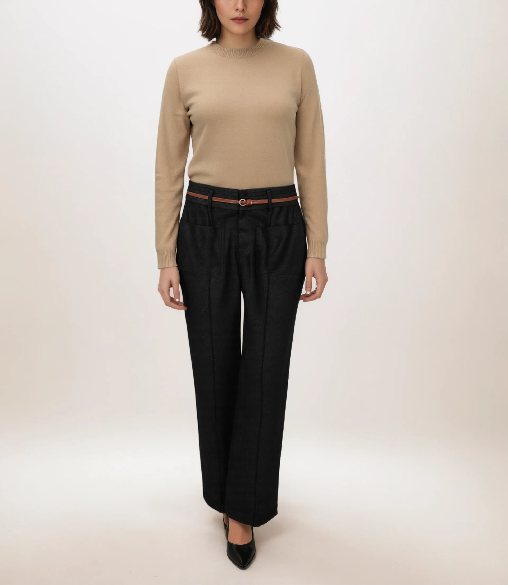 Women's Basic Solid Super Soft Hand Feel Pullover Easy Style Crew Neck Plain Knitting Sweater for Autumn Season Top Knitwear