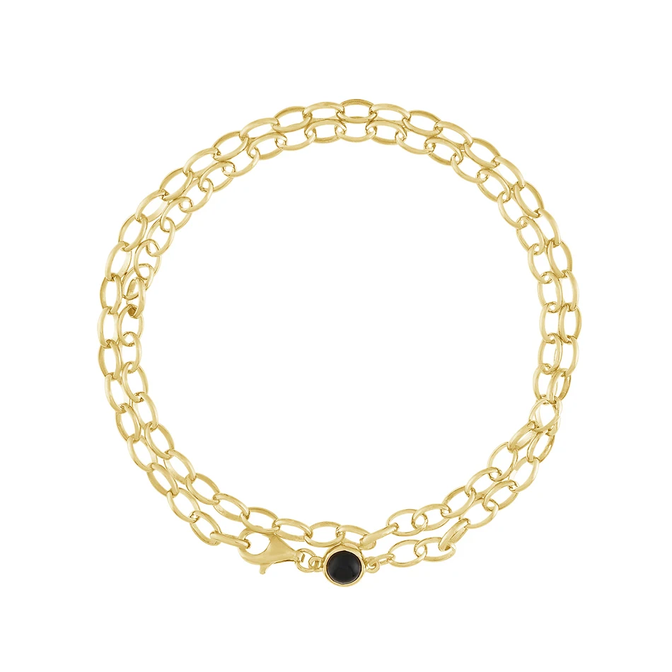 

Luxury Band Simple Brass 18k Gold Plated Simple Chain Link Bracelet for women, Customized color