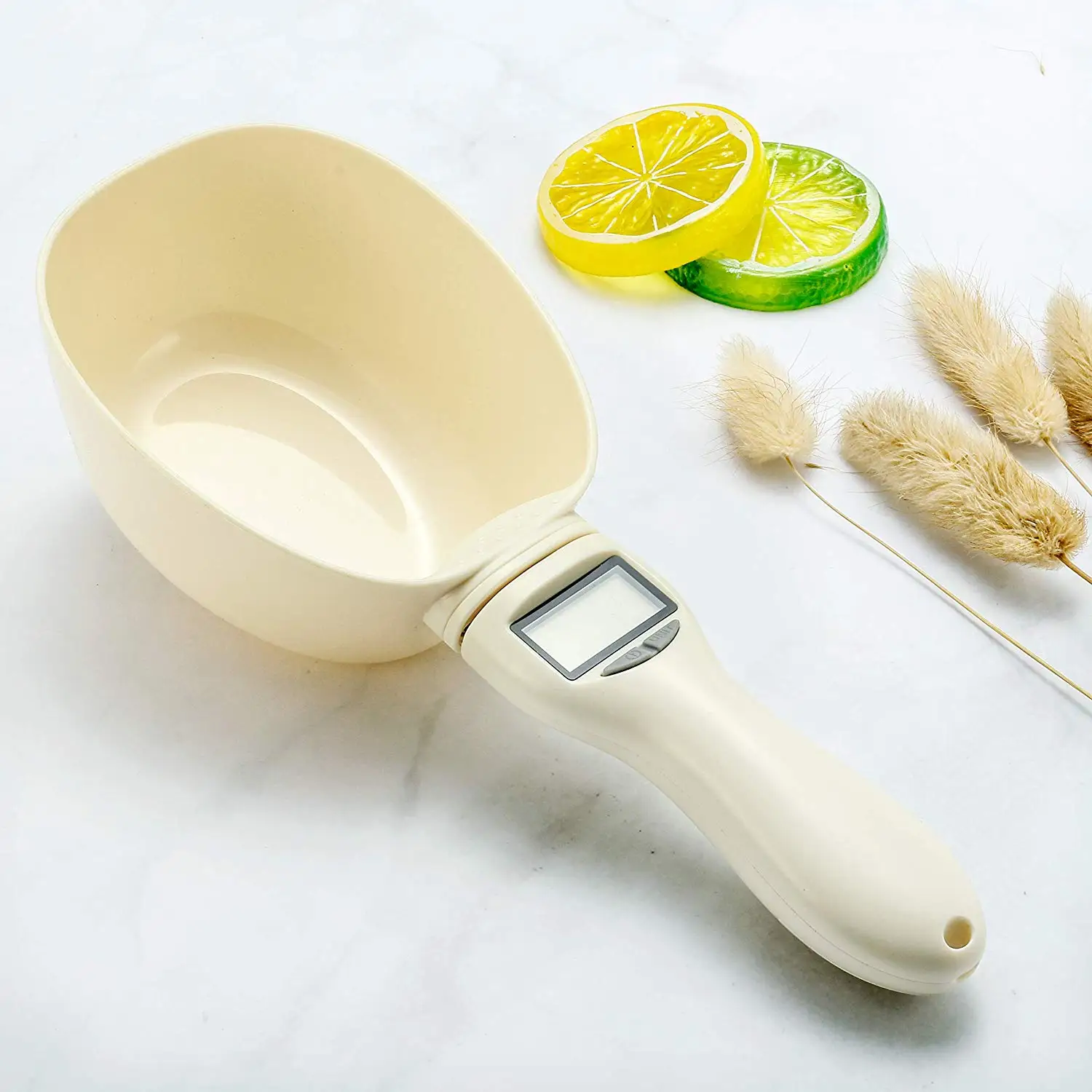 

Food Measuring Spoon Detachable 800g/0.1g Precise Measuring Scale Scoop with LED Display and Unit Conversion Suit for Pets Food, White