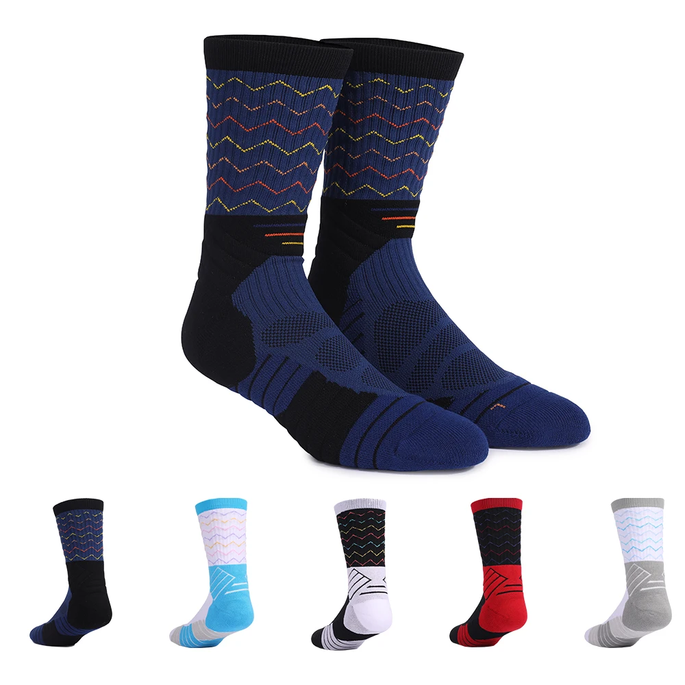 

Customized fashion branded sport socks men top quality wholesale basketball team elite socks for men