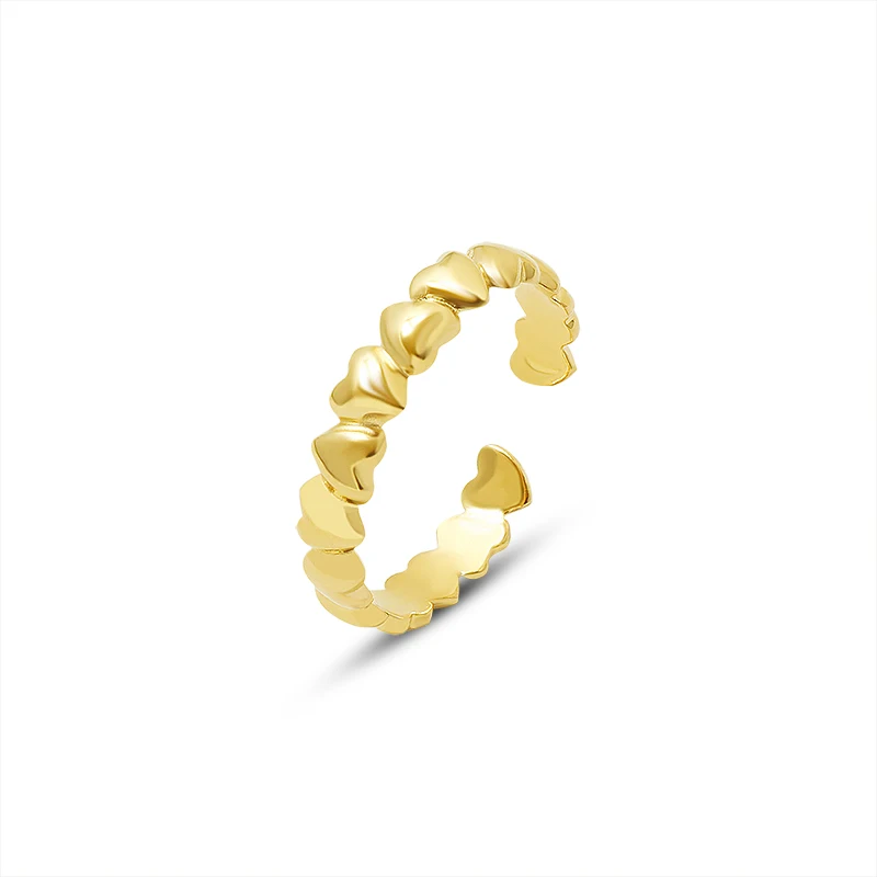 

2021 New Arrival Peach Heart Love Ring female Titanium Steel 18K Gold Rings
