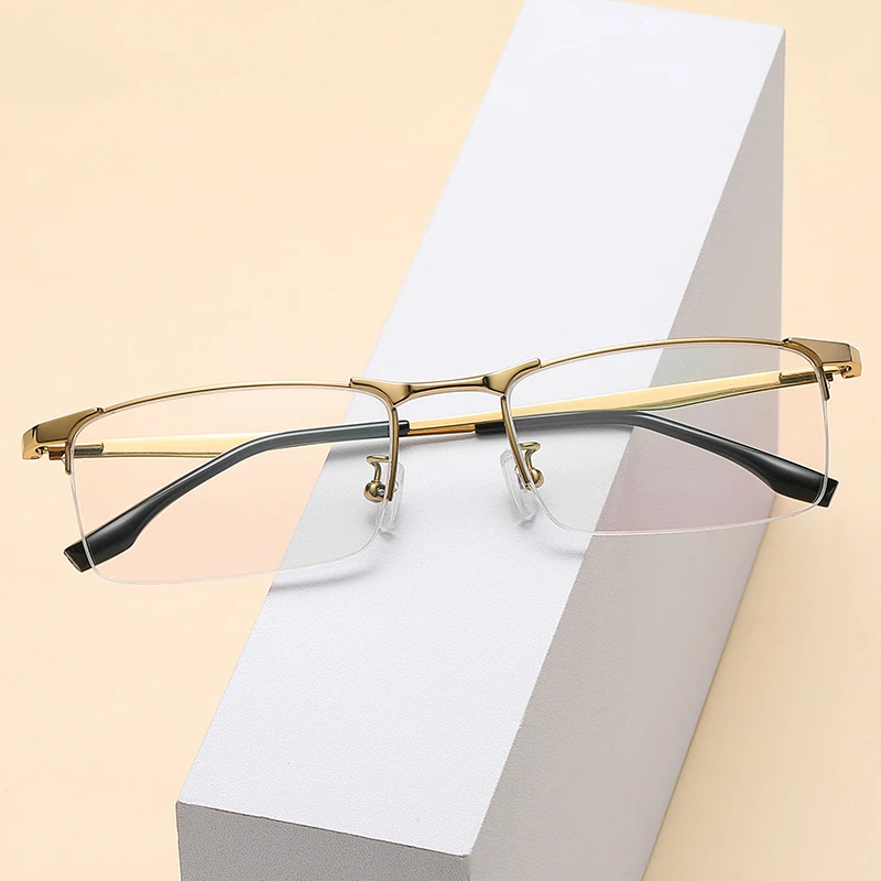 

New design titanium korean glasses frames branded logo with hinges eyewear