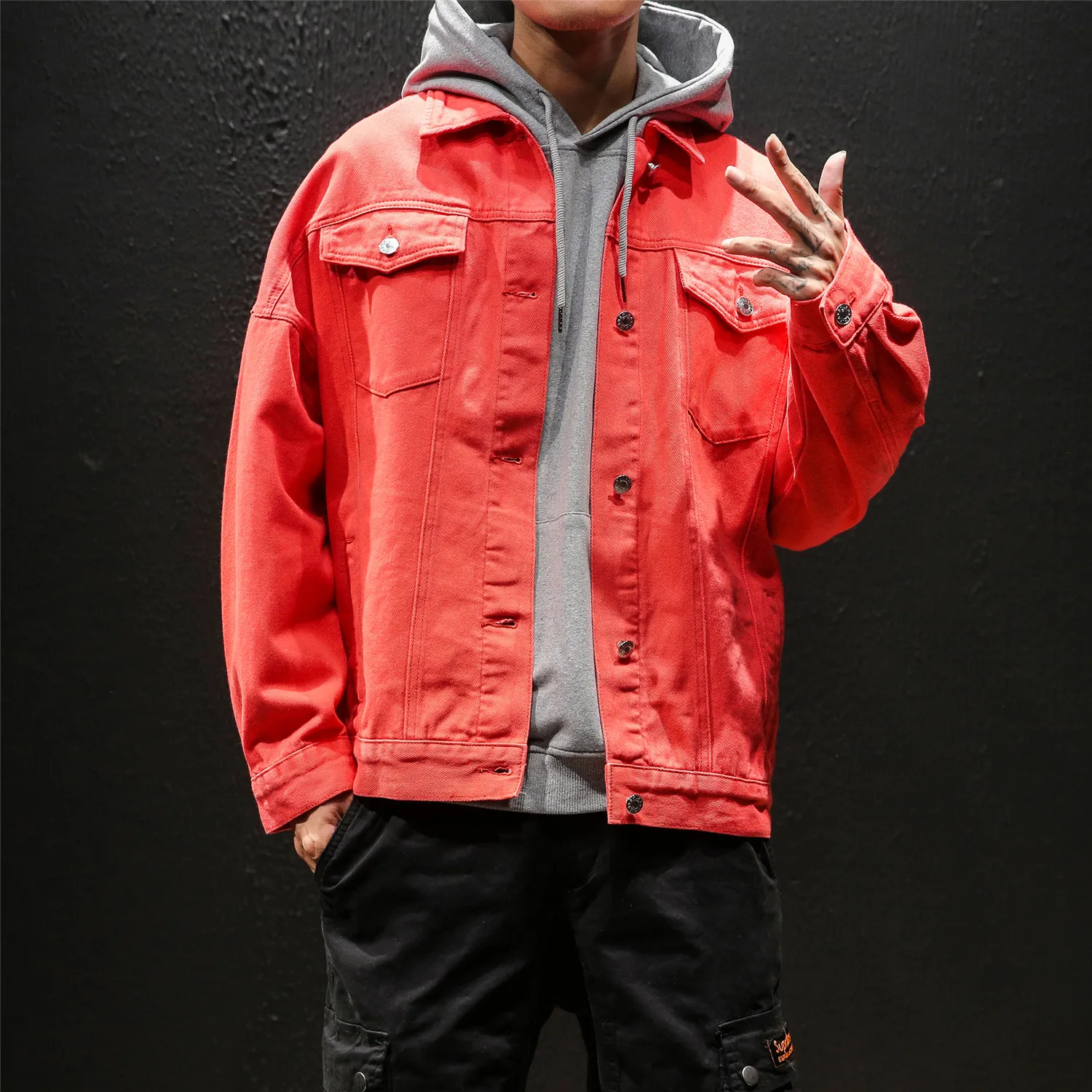 Factory High Quality Fashion Mens Jean Jacket Men's White Denim Jacket