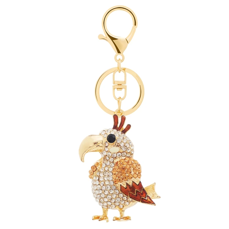 

New innovative product diy diamond parrot keychain animal shape accessories