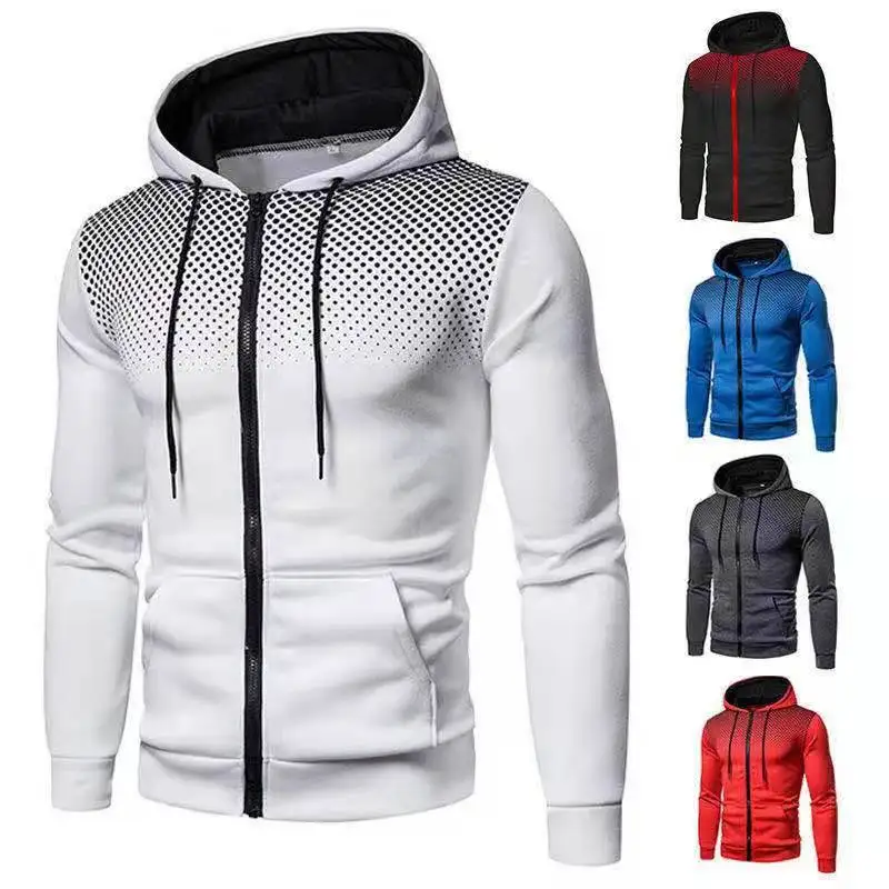 

Amazon Hot Sale Hooded Zipper Men's Sports Fitness Fall Winter Men's Hoodie