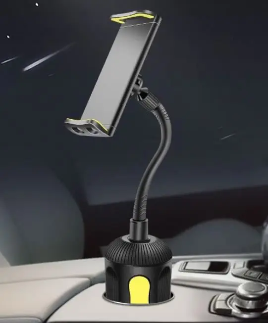 

Adjustable long arm phone holder REKgm phone holder car, Black yellow