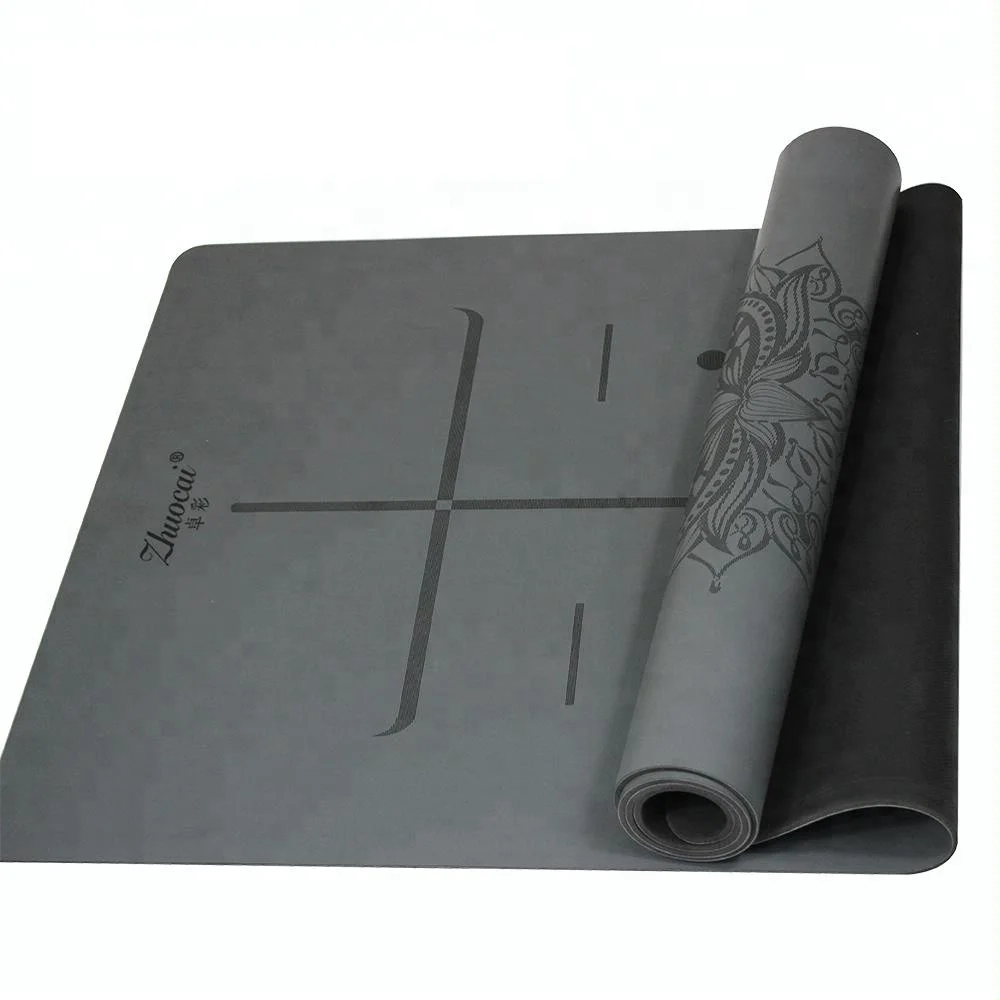 

High Quality Manufacturer Durable Private Label Fitness eco friendly Pu rubber black yoga mat, Customized